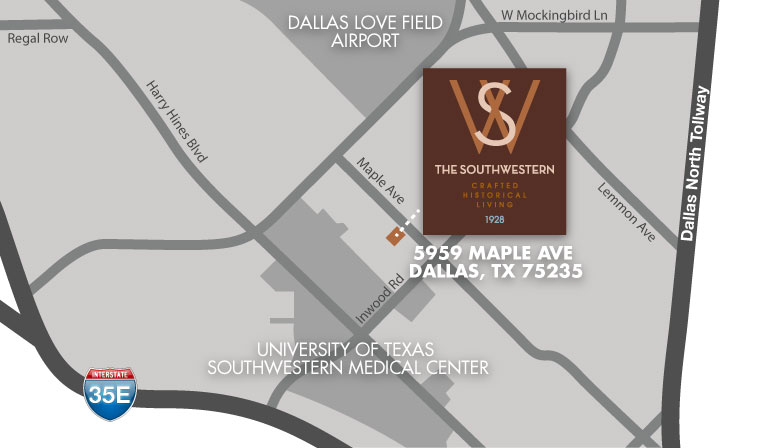 The Southwestern Apartments Location Map
